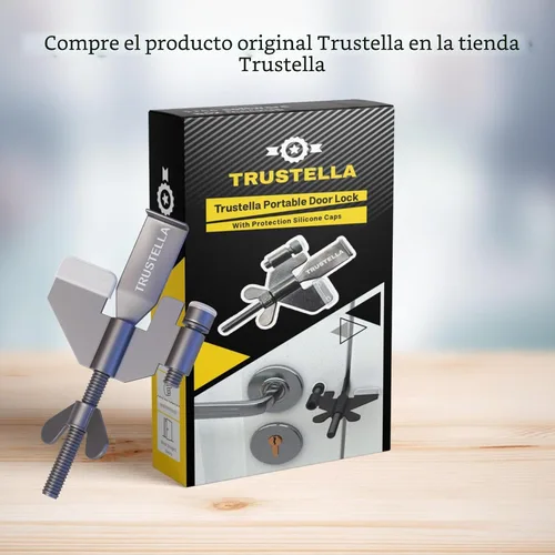 Miniatura 3 de Original Trustella - Cerradura de Puerta Portátil de Servicio Pesado - Dispositivo de Seguridad de Acero Inoxidable para Mayor Seguridad - Ideal
