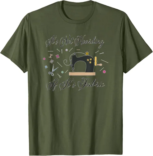 Miniatura 55 de It's Not Hoarding If Its - Camiseta de costura para acolchado, Blanco, S