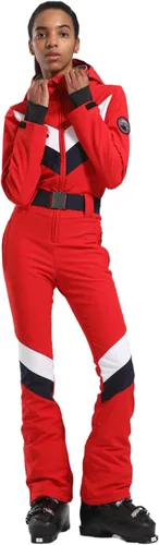 Miniatura 23 de GSOU SNOW Traje de esquí para mujer, traje de nieve delgado de una pieza, chaqueta de nieve, impermeable, resistente al viento, deportes al aire