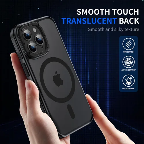 Miniatura 5 de Funda magnética fuerte para iPhone 12 Pro Max [Protección de grado militar de 10 pies] Compatible con MagSafe, funda protectora a prueba de golpes