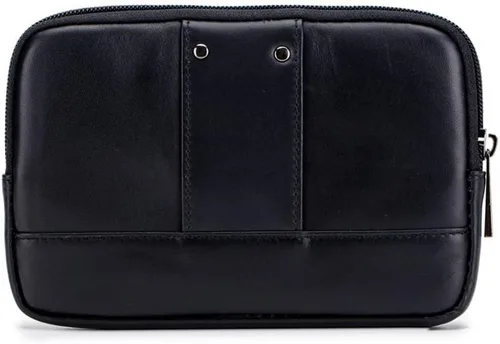 Miniatura 3 de Bolsa de cuero para cinturón de teléfono, bolsa horizontal para hombres, multiusos, con lazo, monedero, monedero, bolsa para teléfono celular