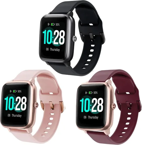 Miniatura 9 de ViCRiOR Bandas compatibles con ID205L Smart Watch, 0.79 pulgadas de liberación rápida de silicona suave sin decoloración, patrón impreso floral