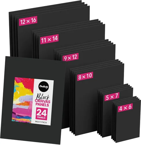 Miniatura 11 de Chalkola Lienzo de 8 x 10 para pintar (paquete de 15) – Lienzos pequeños para pintar 100% algodón, imprimado, paneles sin ácidos, tablero