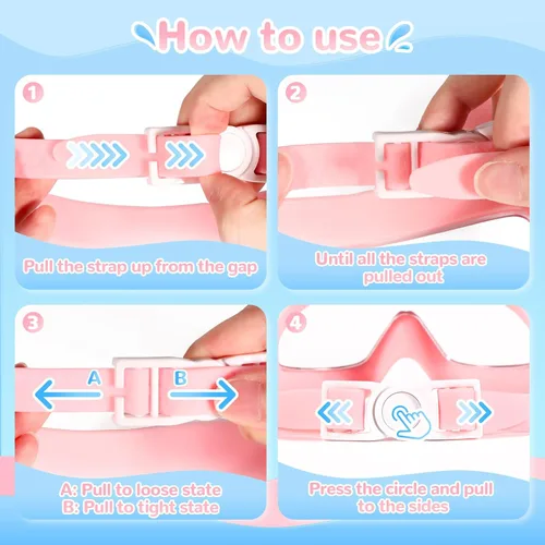 Miniatura 3 de Supertrip Gafas de natación para niños, paquete de 2 gafas de natación con protección UV antivaho para niños de 6 a 14 años