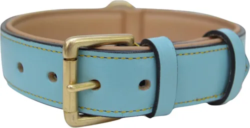 Miniatura 8 de Collares suaves al tacto, de cuero acolchado, collares de lujo para perro, L, Negro