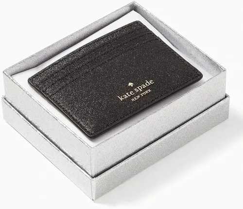 Miniatura 2 de Kate Spade New York Tarjetero pequeño con purpurina brillante negro