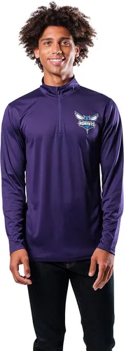 Miniatura 25 de Ultra Game Camiseta oficial de la NBA de manga larga con cremallera corta para hombre Color del