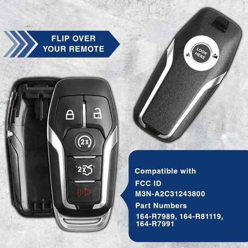 Miniatura 7 de KeylessOption Keyless Entry Remote Smart Key Fob Shell Case para Ford Fusion Mustang Edge M3N-A2C31243800