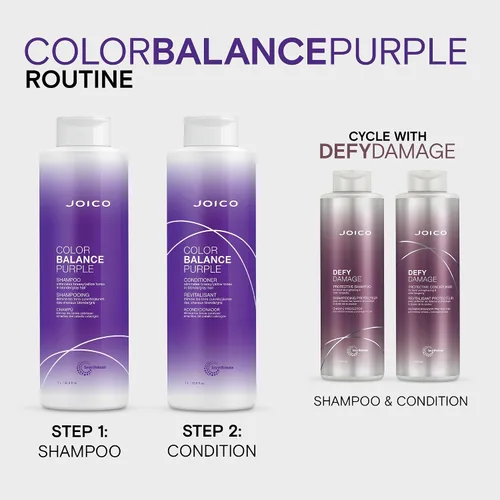Miniatura 8 de Joico Champú y acondicionador color morado Para cabello rubio o gris frío Elimina los tonos amarillos cobrizos Aumenta la vitalidad