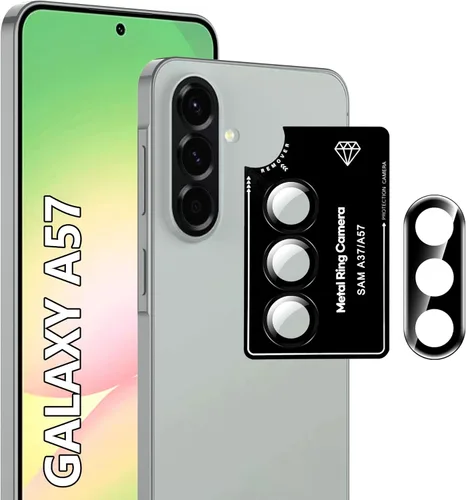 Miniatura 9 de Protector de lente de cámara para Samsung Galaxy A56, [antiarañazos] [fácil de instalar], alta definición, anti huellas dactilares, película