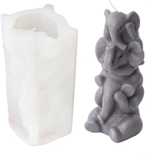 Miniatura 9 de Molde de silicona de panda apilable 3D para fondant, chocolate, decoración de pasteles, vela, jabón, arcilla polimérica, adorno de yeso, arte