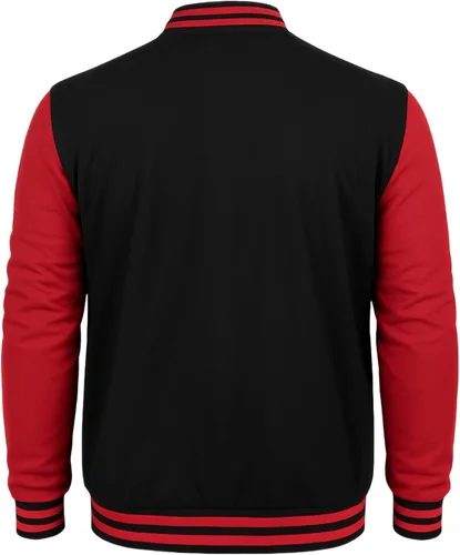 Miniatura 4 de Decrum Chaqueta de letras negra y amarilla para hombre, chaqueta de bombardero universitaria de béisbol de secundaria para hombre, chamarra Varsity