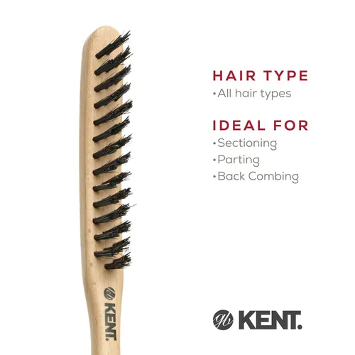 Miniatura 6 de Kent PF15 - Cepillo de pelo de cerdas de jabalí con control de bordes y cepillos de pelo de nailon para mujeres, control de volumen, cepillo