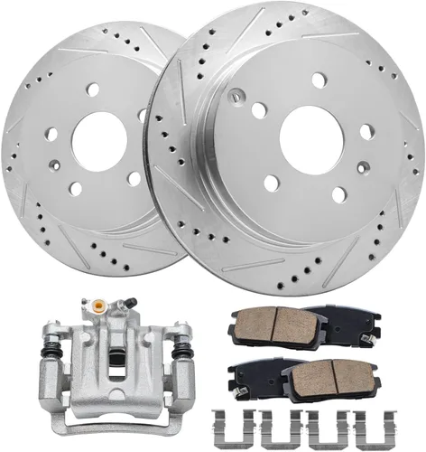 Miniatura 57 de Detroit Axle - Rotores de freno para Ford Mustang 2015, 2016, 2017, 2018, 2019, 2020, 2021, 2022, 2023, repuesto de rotores de freno de disco