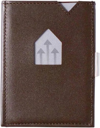 Miniatura 4 de EXENTRI Billetera Trifold de cuero - bloqueo RFID con clip de bloqueo de acero inoxidable