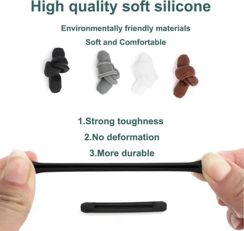 Miniatura 3 de Ganchos de silicona para lentes de oreja, soporte para correa de lentes deportivos, puntas de sien, retenedores de gafas antideslizantes, elásticos