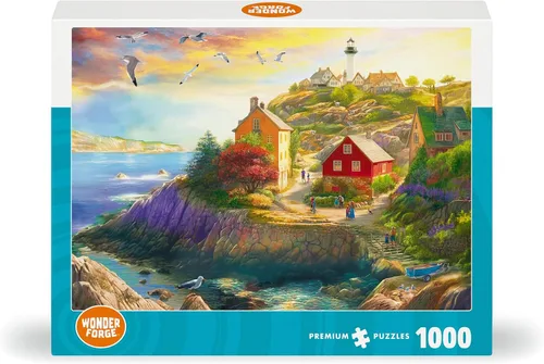 Miniatura 2 de Wonder Forge Goat Hill Lighthouse - Rompecabezas de 1000 piezas para adultos Piezas únicas y perfectamente ajustadas Imágenes divertidas