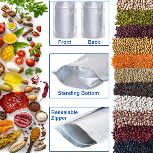 Miniatura 3 de 50 bolsas de Mylar de 1 galón, bolsas de Mylar de 10 x 14 pulgadas con absorbentes de oxígeno (50 x 500 cc) para almacenamiento de alimentos, bolsa