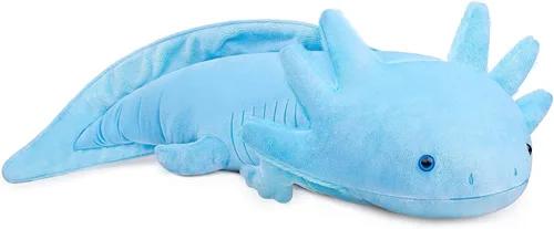 Miniatura 9 de Peluche de Axolotl - Animal de Peluche Axolotl Amarillo, Realista de 20" Lindos Anfibios Ambystoma Espeluznantes Juguetes de Peluche, Colección