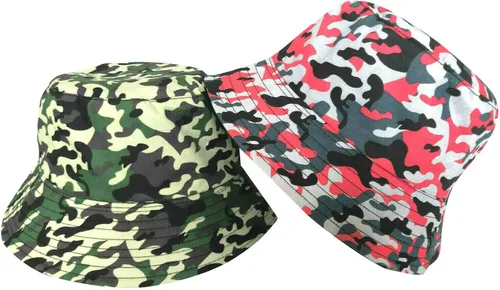 Miniatura 18 de Sombrero de pescador reversible para mujer, diseño de pescador, playa, para el verano, plegable, para el sol 2 piezas leopardo (verde+marrón)