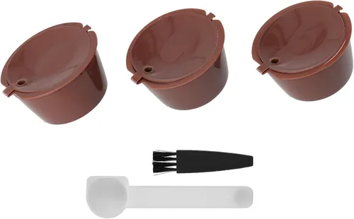 Miniatura 7 de Juego de cápsulas de café reutilizables para Dolce Gusto, recargable, fácil de, gran herramienta para cafetera (1.7-3.4 fl oz)