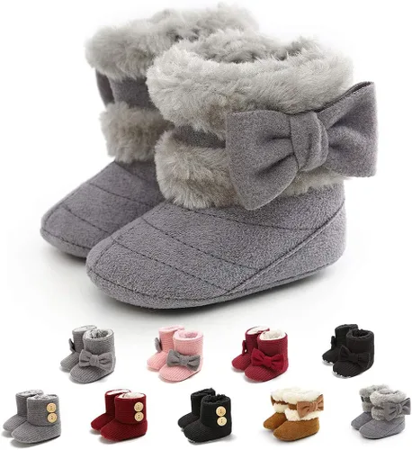 BABITINA Infant Boots Winter Baby Girl Shoes Soft Sole Anti-Slip Toddler Snow Warm Prewalker Newborn Boots