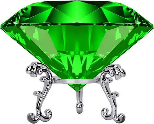 Miniatura 8 de Adwikoso Pisapapeles de diamantes de cristal grande con soporte, joyas, decoración de boda, centros de mesa, decoración del hogar, 3.15 pulgadas