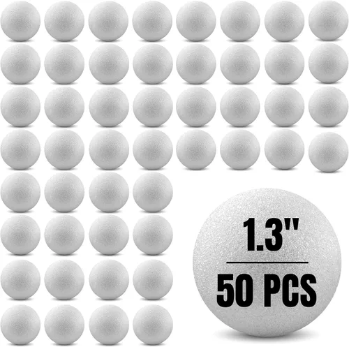 Miniatura 28 de Hygloss Bolas redondas de espuma para manualidades 6 piezas de espuma blanca de 3.8 pulgadas (XPS) para artes, pequeñas bolas de espuma