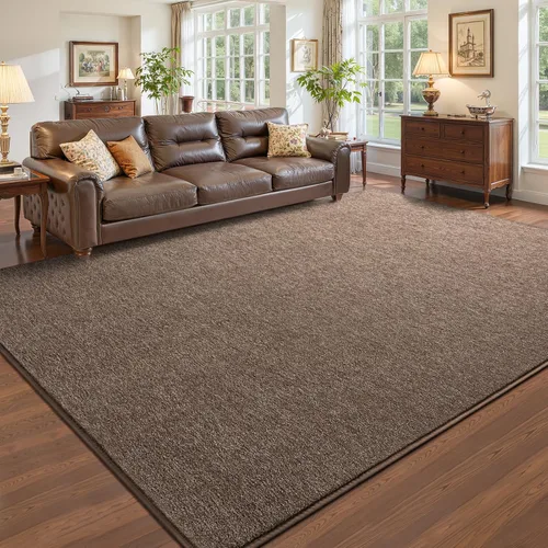 Miniatura 10 de Pettop - Alfombras para dormitorio y sala de estar, 6x9 Beige alfombras de espuma de memoria espesada para interiores, alfombra moderna estética