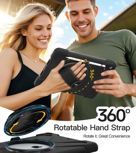 Miniatura 5 de BRAECN Funda para iPad de 9ª/8ª/7ª Generación, Funda Resistente a Prueba de Golpes con Protector de Pantalla, Soporte para Lápiz, Soporte para Tapa