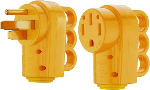 Miniatura 10 de Kohree Enchufe Macho de 50 Amperios para RV, Enchufe de Repuesto de 125 250V para RV, Receptáculo NEMA 14-50P de Servicio Pesado con Mango de Agarre