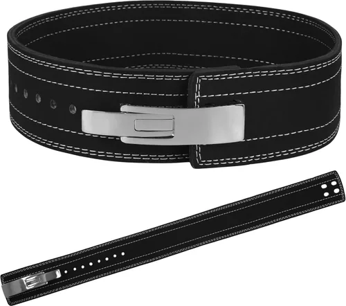 Miniatura 7 de Cinturón de Levantamiento de Pesas con Palanca para Hombres y Mujeres de 10mm IPF de Cuero Grueso, Ideal para Cinturones de Gimnasio, Entrenamiento