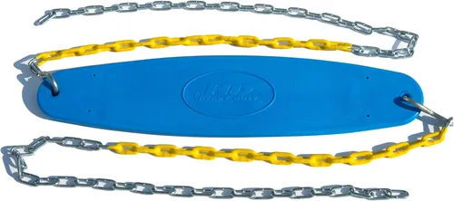 Miniatura 2 de Swing-N-Slide WS 4771 - Juego de asiento de columpio de alta resistencia para exteriores con cadenas revestidas y eslabones rápidos, color azul