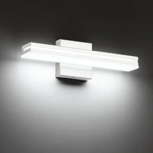 SineRise Barra de Luz LED Moderna para Tocador de Baño de 16 Pulgadas, Accesorios de Iluminación de Pared de Baño Modernos de Acrílico Cromado Sobre