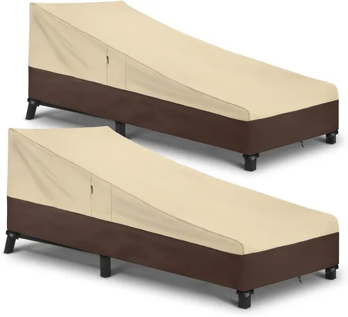 Miniatura 8 de Arcedo Funda impermeable para tumbona de patio, fundas resistentes para muebles de exterior, protege tus sillas de piscina en invierno, 80 pulgadas
