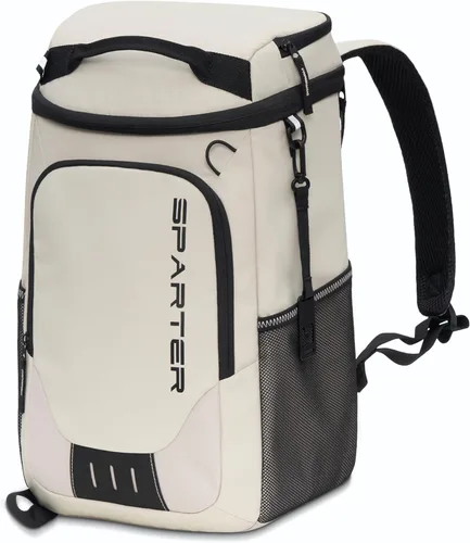 Miniatura 10 de SPARTER - Mochila enfriadora aislada a prueba de fugas para 33/49 latas, bolsa térmica con 2 compartimentos aislados, mochila de playa, viaje, Azul