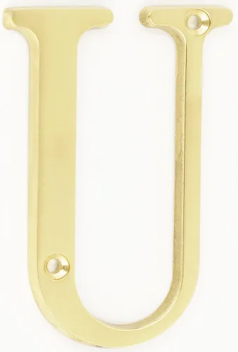 Miniatura 14 de ZW Hardware B100 Letra M de latón macizo de latón brillante de 4 pulgadas