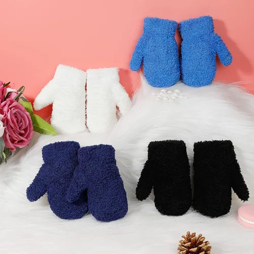 Miniatura 4 de ONESING 4 pares de mitones para bebés, guantes suaves para recién nacidos, guantes de invierno para bebés y niñas