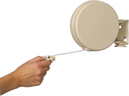 Miniatura 4 de Household Essentials Tendedero retráctil de una sola línea para colgar la ropa, 40 pies, color blanco