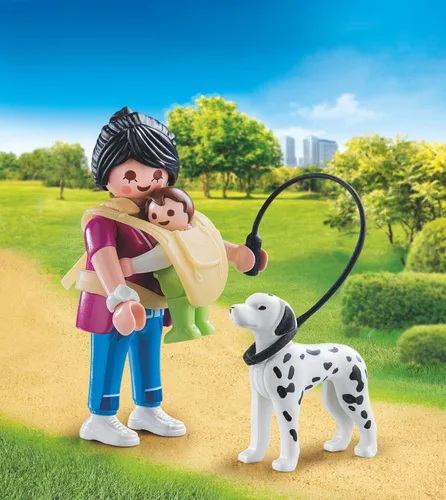 Miniatura 2 de Playmobil 70154 Special Plus Mama con bebé y perro, divertido juego de roles imaginativo, juegos adecuados para niños a partir de 4 años