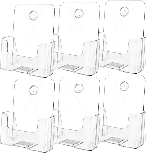 Miniatura 11 de MaxGear Soporte acrílico para folletos de 8.5 x 11 pulgadas, soporte de plástico transparente para libros, folletos, tarjetas y folletos, soporte