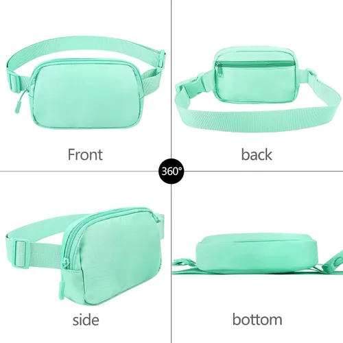 Miniatura 43 de Riñonera cruzada para mujeres y hombres, bolsa para cinturón para senderismo con correa ajustable, riñonera para correr, entrenamiento, deportes