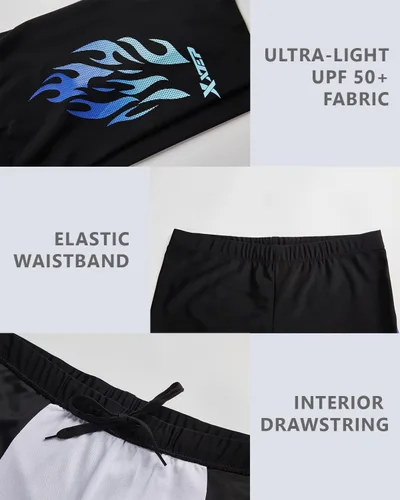 Miniatura 5 de KANAV Traje de baño deportivo para hombre, traje de baño de compresión, pantalones cortos de natación de resistencia, entrenamiento de carreras