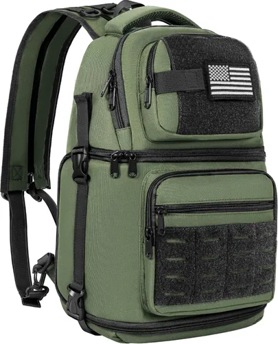 Miniatura 11 de Bolsa bandolera para cámara, bolsa para cámara DSLR/SLR/sin espejo con soporte para trípode y divisores extraíbles, pequeña bandolera táctica, gris