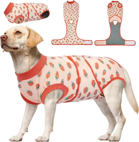 Miniatura 37 de Kuoser Traje de cirugía para perro, cómodo traje de recuperación para perros hembras para cirugía, mameluco protector posoperatorio, alternativa