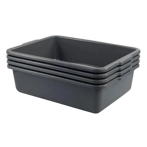 Commercial Products - Caja de autobús/utilidad estándar, lavabo de plástico para restaurante, bañera para organización y almacenamiento de cocina,