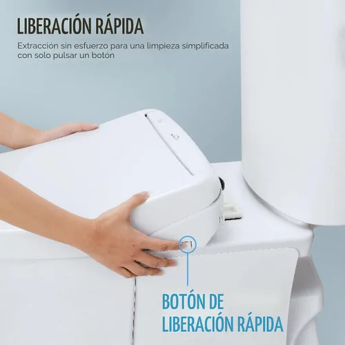 Miniatura 8 de TOTO WASHLET C5 - Asiento de inodoro electrónico con bidé PREMIST y EWATER+ para limpieza de varita, redondo, algodón blanco - SW3083#01