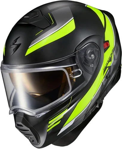 Miniatura 2 de ScorpionEXO GT930 - Casco modular para moto de nieve de aventura en clima frío, escudo de doble panel con caja de respiración y módulo de bolsillos