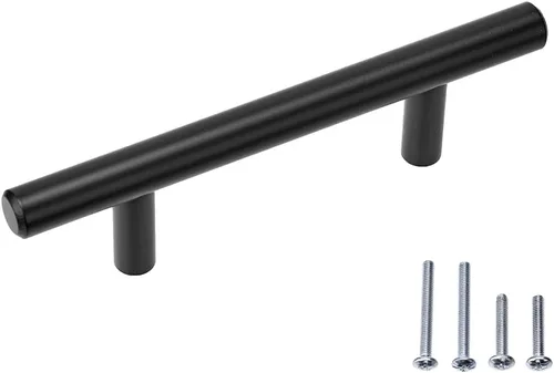 701BBORBBLK - Manijas doradas modernas para gabinetes, estilo europeo, estilo europeo, para gabinetes de cocina (3 pulgadas (2.992 in), agujero Negro