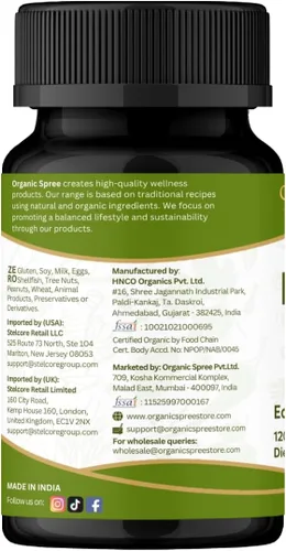 Miniatura 7 de ORGANIC SPREE Bhringraj 120 Tabletas - Suplemento orgánico USDA Bhringraj (Eclipta alba), apoya la nutrición del cabello*